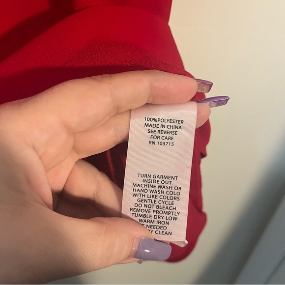 Nanette Lepore Red Mini Dress Tiered Ruffled Sleeves Size 6 Hoco Formal Holiday - Picture 5 of 6